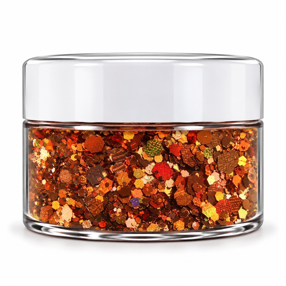 COPPER FLAME. Holographic Glitter – Mixed Size Nail Glitter for Acrylic Nails – 1 oz