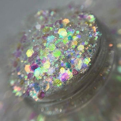 PEARL VEIL.                     Translucent Glitter – Iridescent Nail Glitter for Acrylic Nails – 1 oz
