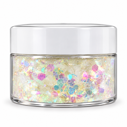 PEARL VEIL.                     Translucent Glitter – Iridescent Nail Glitter for Acrylic Nails – 1 oz