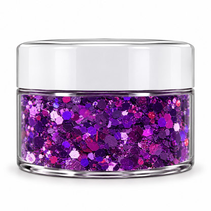 VIOLET DREAM.              Holographic Glitter – Mixed Size Nail Glitter for Acrylic Nails – 1 oz
