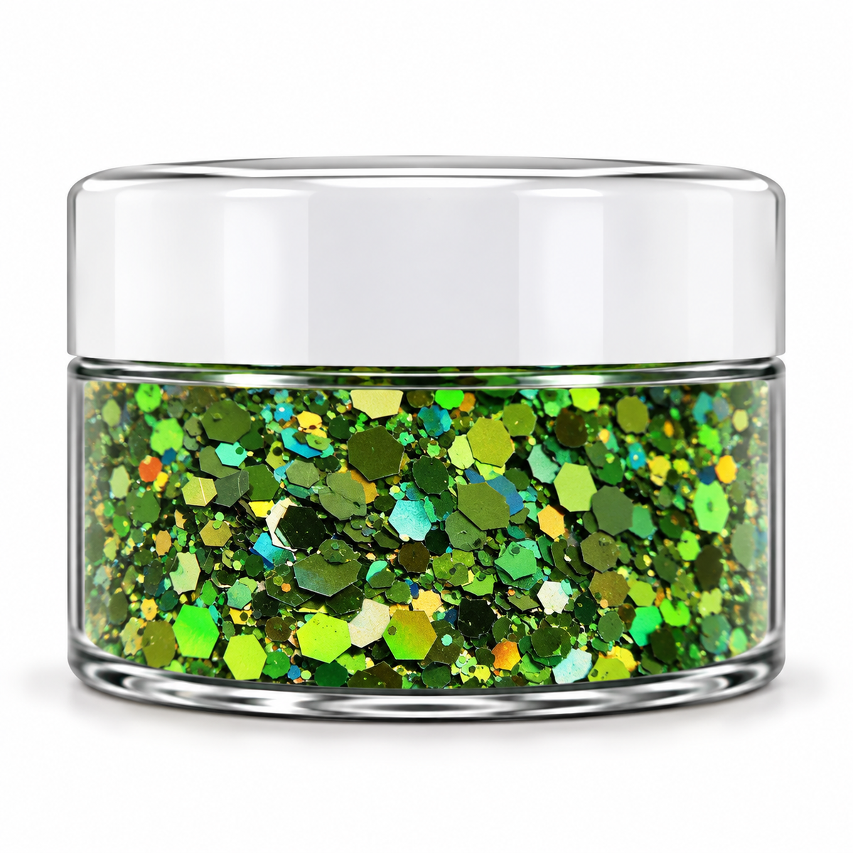 LUCKY CHARM.              Holographic Glitter – Mixed Size Nail Glitter for Acrylic Nails – 1 oz