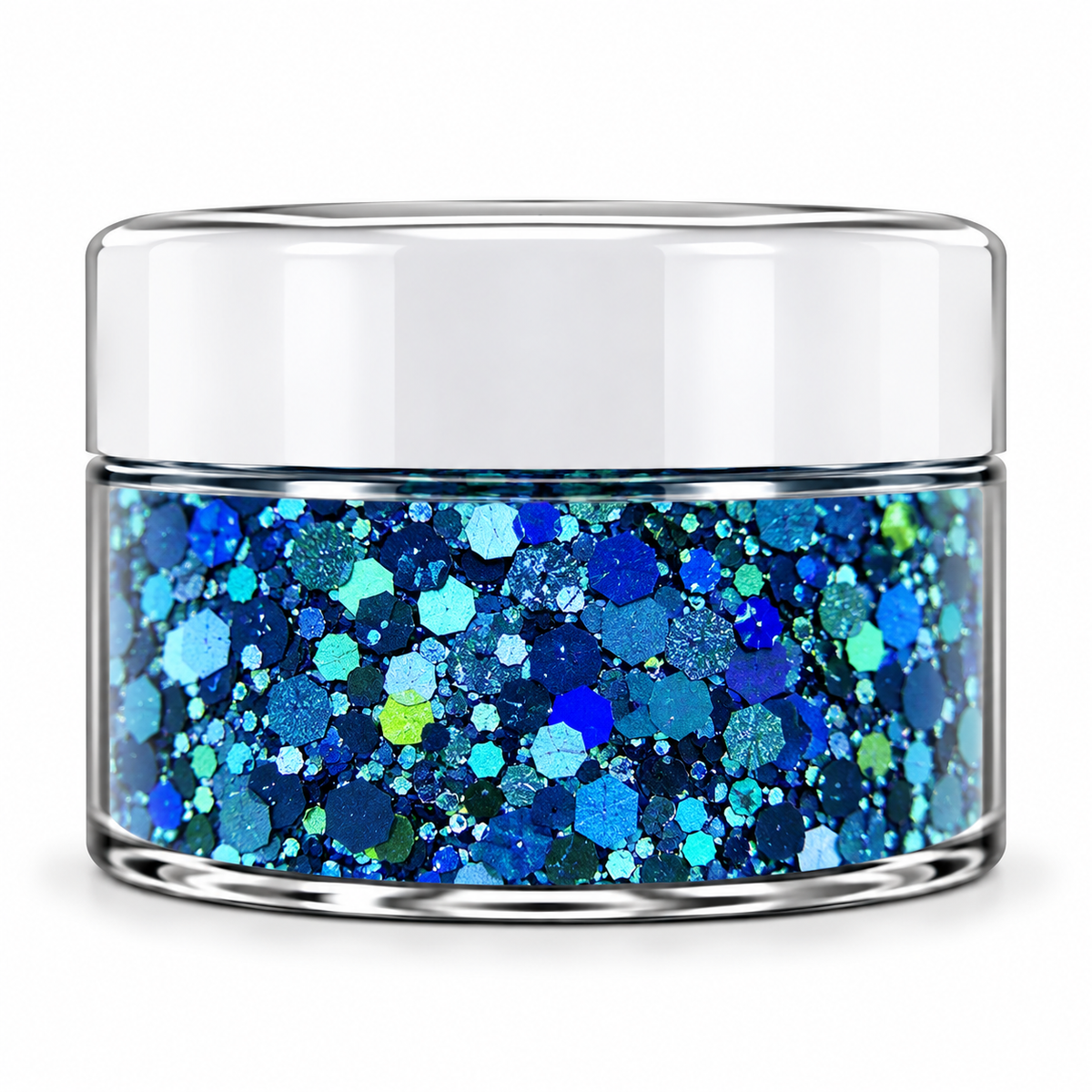 BLUE LAGOON.               Holographic Glitter – Mixed Size Nail Glitter for Acrylic Nails – 1 oz