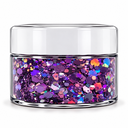 PURPLE FANTASY.           Holographic Glitter – Mixed Size Nail Glitter for Acrylic Nails – 1 oz