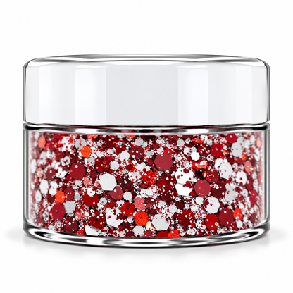 CANDY CANE                           Chunky Glitter – Mixed Size Nail Glitter for Acrylic Nails – 1 oz