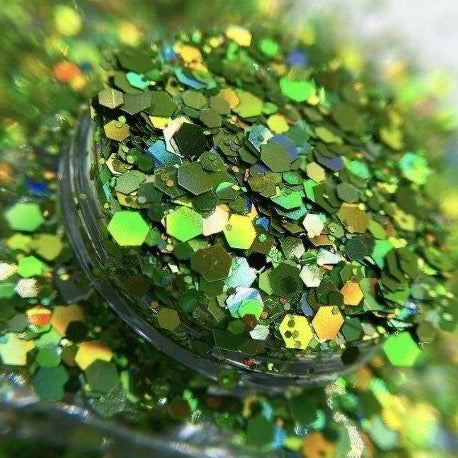 LUCKY CHARM.              Holographic Glitter – Mixed Size Nail Glitter for Acrylic Nails – 1 oz