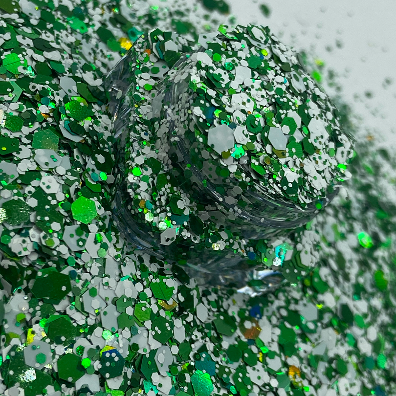 EMERALD ICE                         Chunky Glitter – Mixed Size Nail Glitter for Acrylic Nails – 1 oz