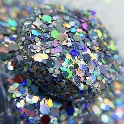 DIAMOND PRISM.                    Holographic Glitter – Mixed Size Nail Glitter for Acrylic Nails – 1 oz