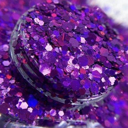 VIOLET DREAM.              Holographic Glitter – Mixed Size Nail Glitter for Acrylic Nails – 1 oz