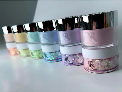 PASTEL COLLECTION.                                                 (ACRYLIC - GLITTERS)